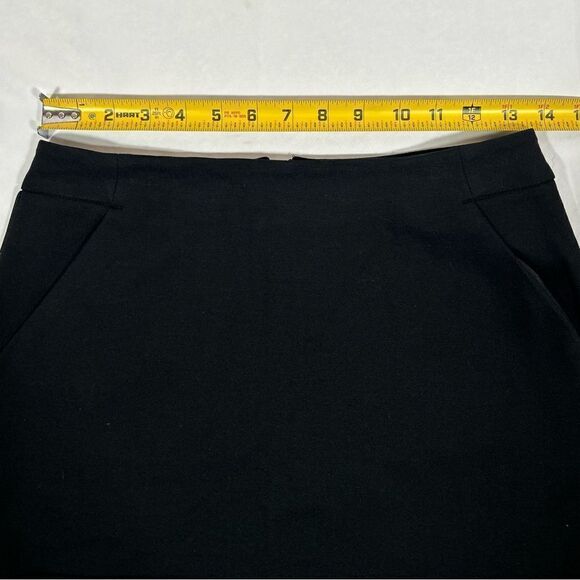 A New Day Black mini Skirt pencil skirt with slit in back size 4 soft business - Picture 3 of 5
